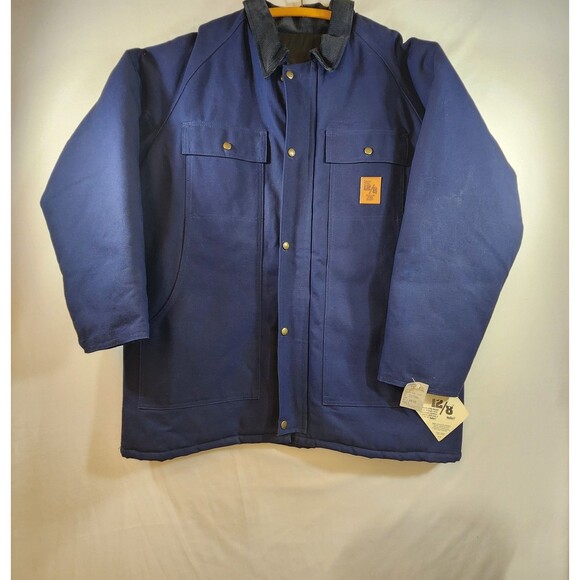 Walls Blizzard Pruf Chore Barn Coat Jacket Blue Men Size XL 46-48 Lined 12/8 USA - Picture 1 of 16
